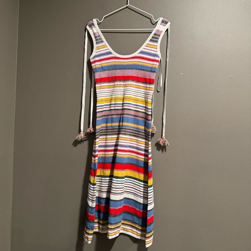 Veronica Beard Colorful Striped Knit Dress Size Small